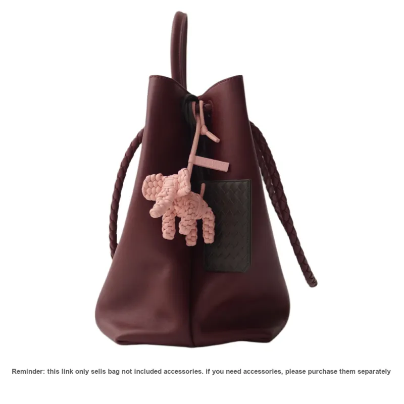 Bottega Veneta Calfskin Tote Bag, Shopping Bag, Shoulder Bag, Crossbody Bag, Handbag Medium Size Women's Burgundy-7