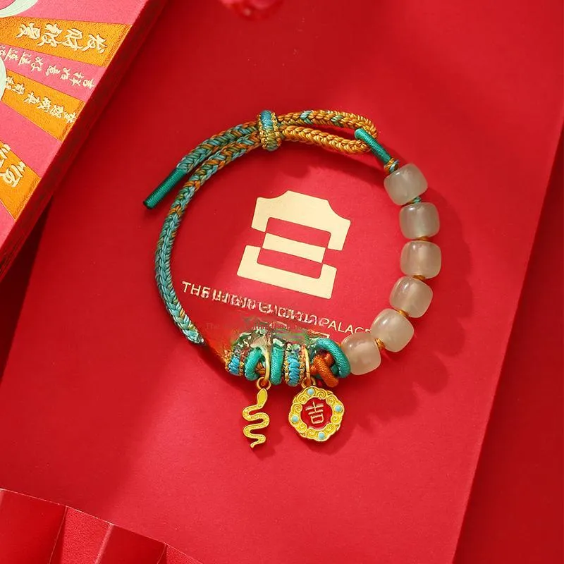 Old Fu Gold Aventurine Hand Woven Rope Women's-6