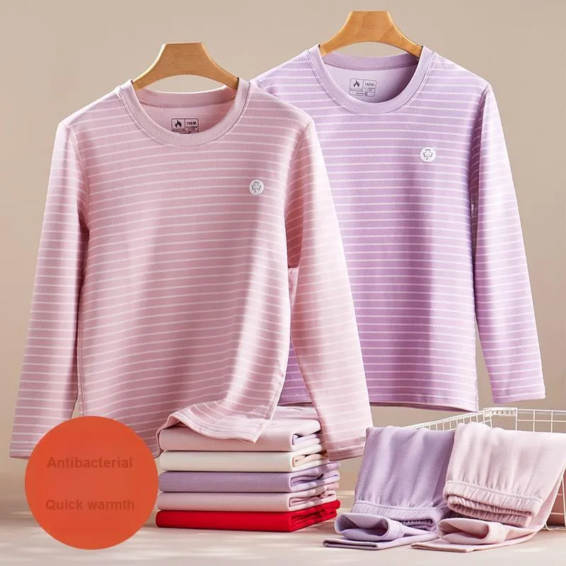 Cotton Gene Thermal Set Women's Gift Box Set Grape Purple-4