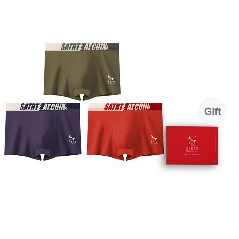 RED DRAGONFLY Cotton Panties Men's 3 Pack Gift Box Set-11