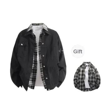 LIVINGTOWN Denim Jacket Unisex Black