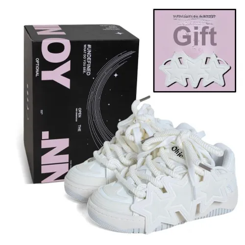 OYNN New Freshman Series Huan Huan Crown White Sneakers Anti Slip Wear Resistant Low Top Skateboard Shoes Unisex