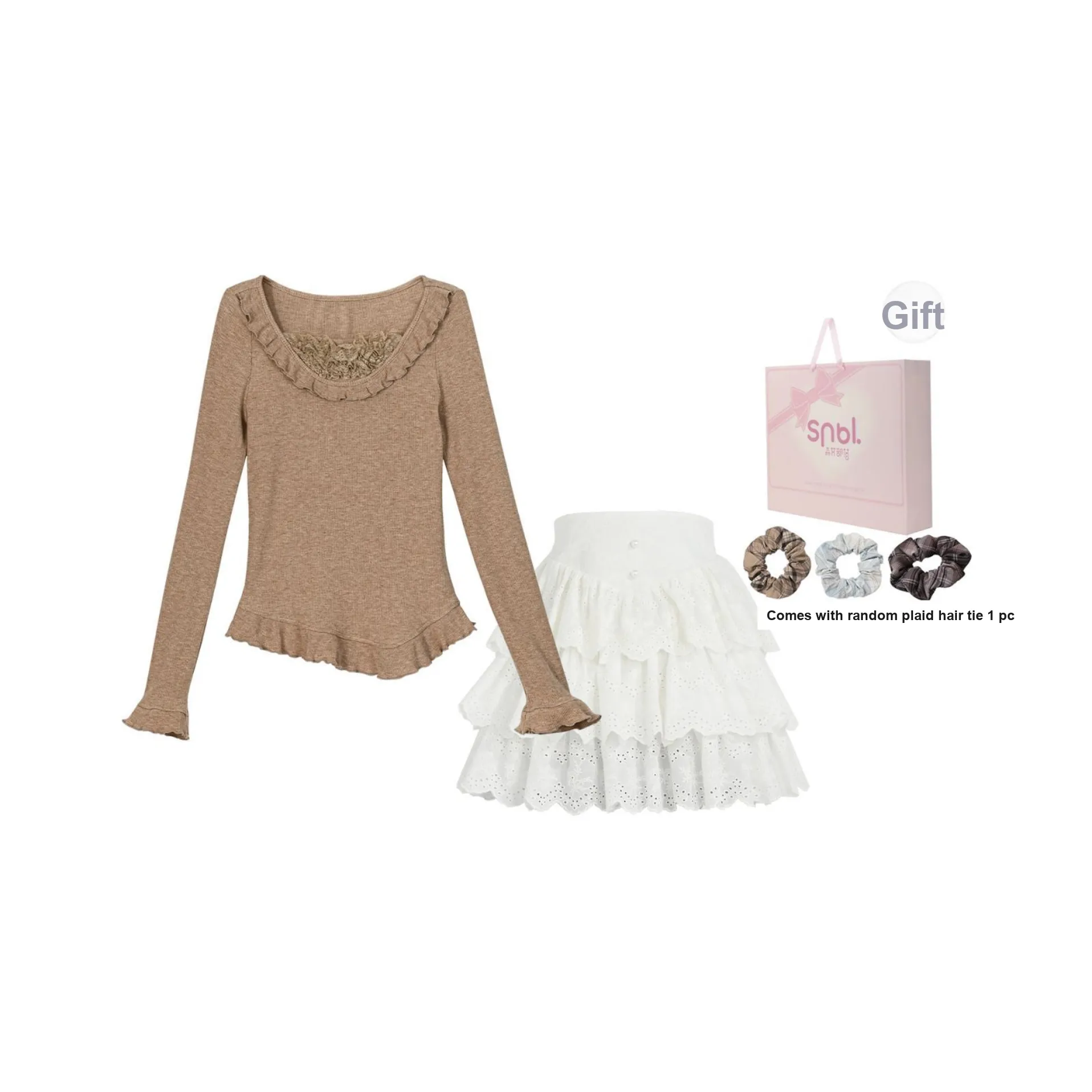 Snbl Топ+юбка Женские Комплекты с юбкой