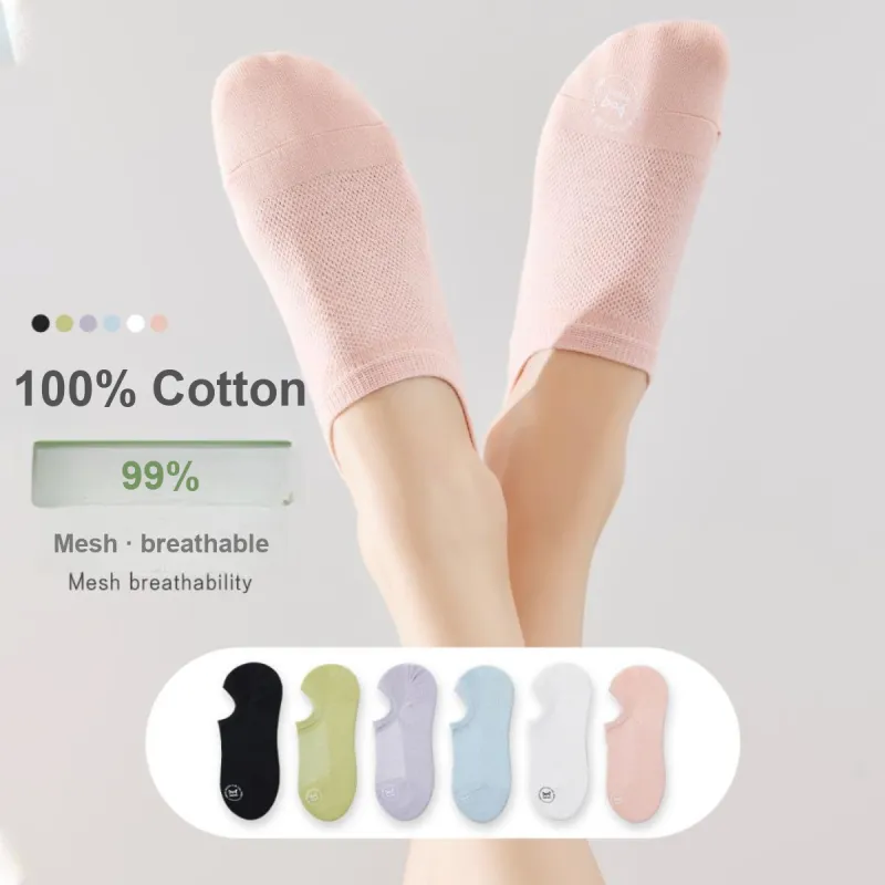 MIIOW No Show Socks Women's 6 Pack Mixed Color-2