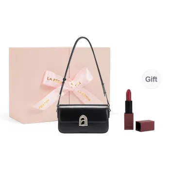 LA FESTIN Cow Leather Crossbody Bag Shoulder Bag Women's Sparkling Black/Cool White/Cloudy Green/Ballet Pink/Denim Blue