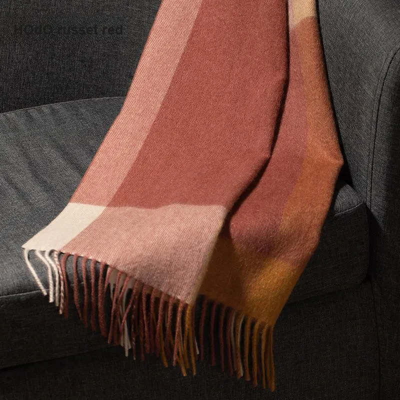 Red Bean 100% Cashmere Knit Scarves Women's-2