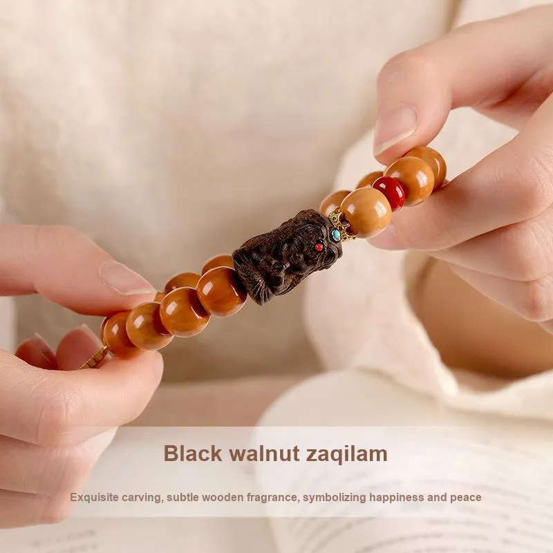 HANCANG Monkey Head Walnut Bracelets Unisex-4