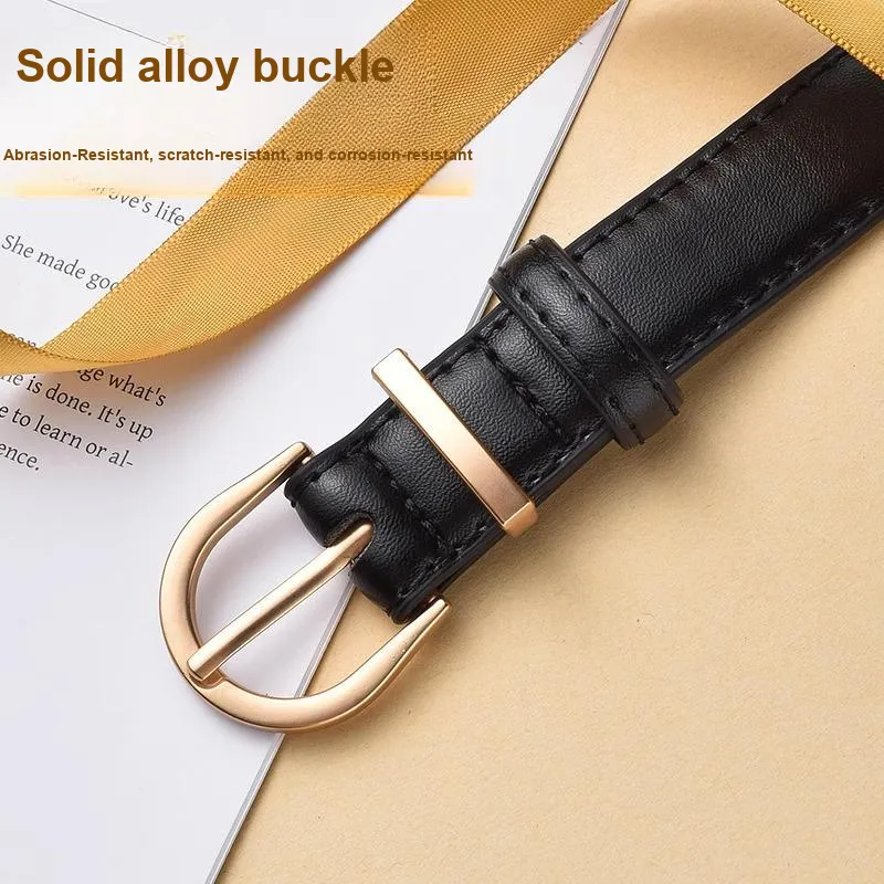 TUCANO Split Cow Leather Belts Women's Width 2.3cm-2