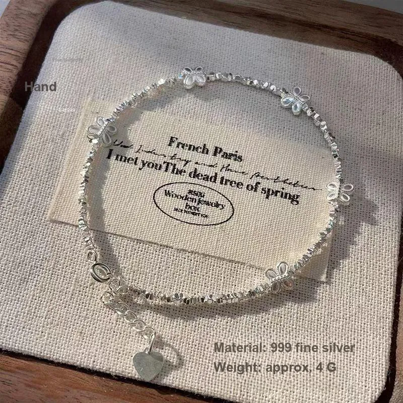 Silver Arashi Sterling Silver Bracelet 999 Fine Silver Women's-1