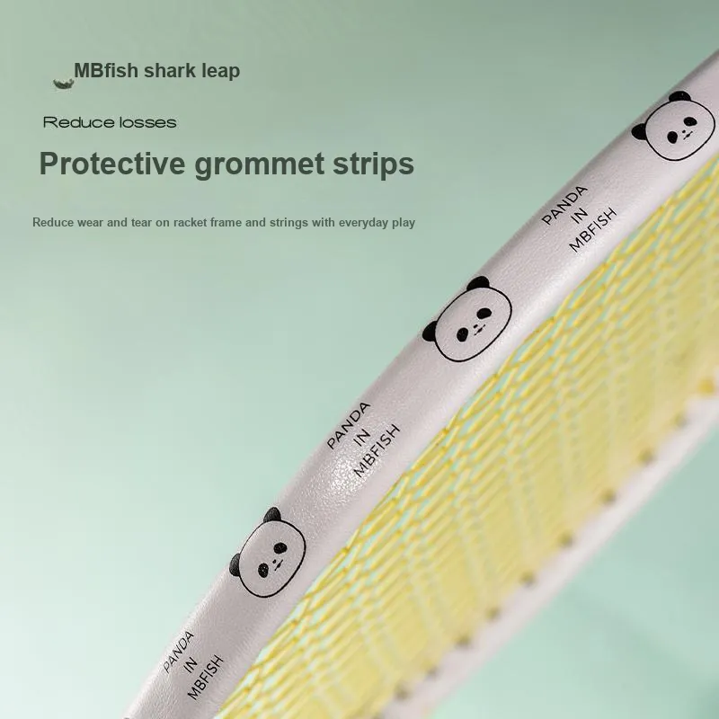 MBFISH Badminton Equipment Black White Pu 250*17 Length * Width Frame Protection Tape-2