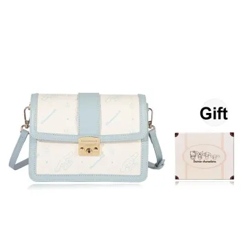 MESUCA Synthetic Leather Small Square Bag, Crossbody Bag, Shoulder Bag Women's Cinnamoroll Blue White