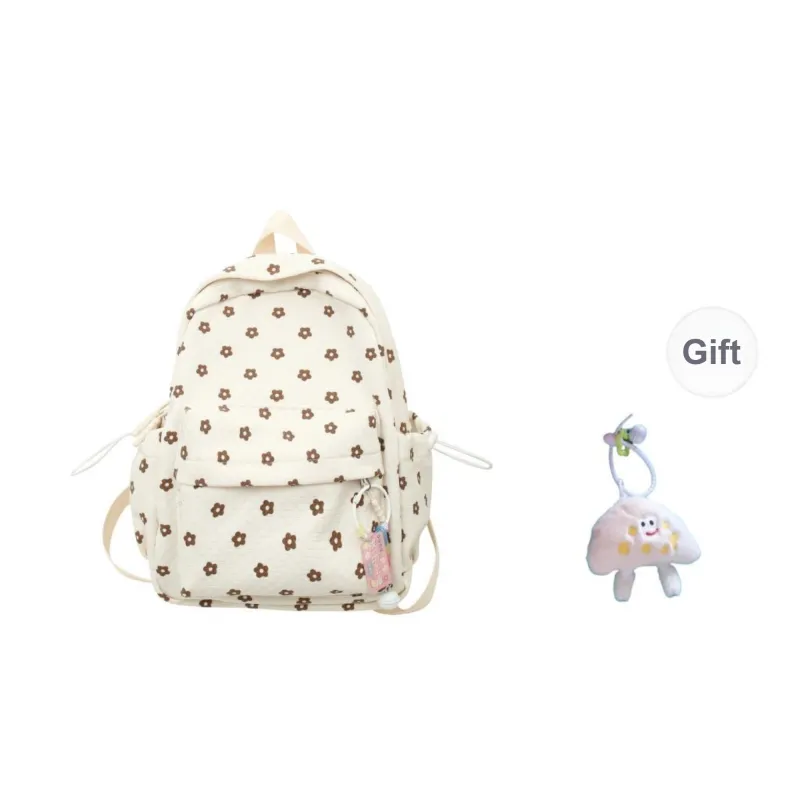 URBAN FOREST Nylon Backpack Unisex Pink/Black/Green/Blue/White-21