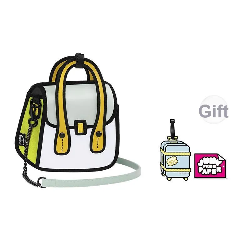 JumpFromPaper Кожа с Полиэстером Цепочка Сумка Портативная Сумка через плечо Сумка на плечо Женская Неоново-зеленый