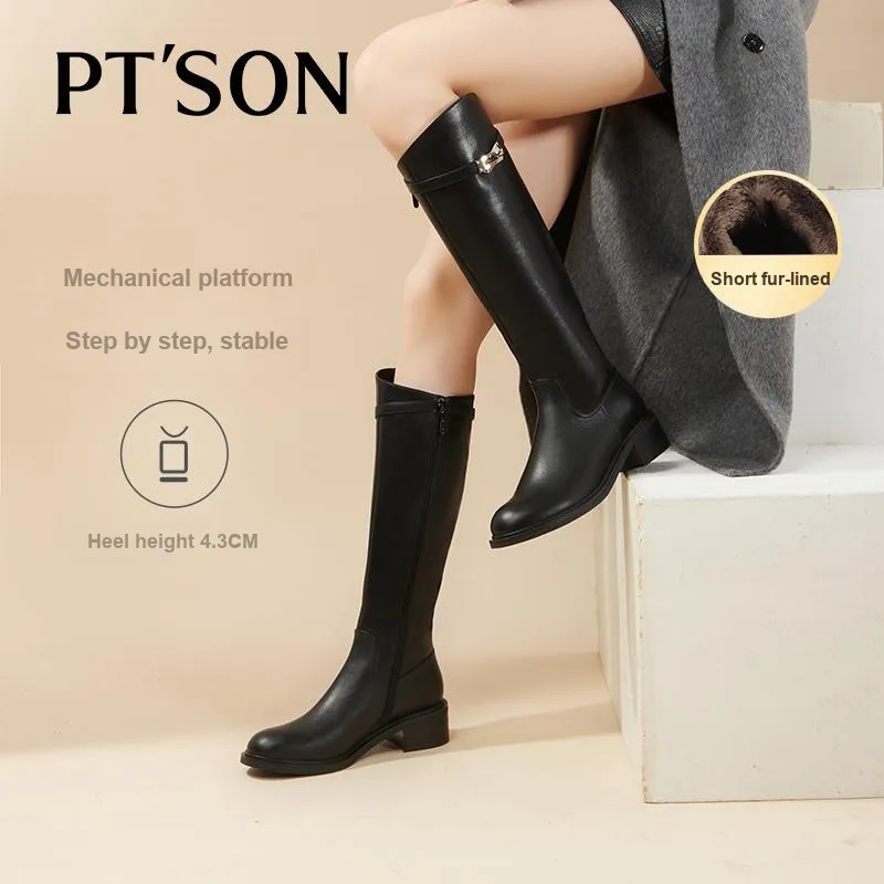 PT'SON Knee high Boots Women's Black-15