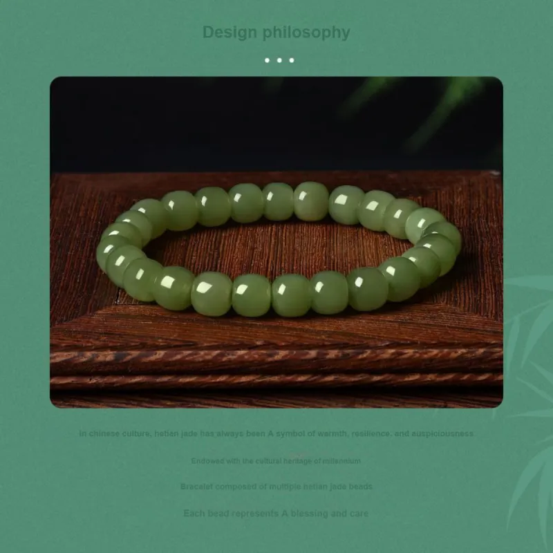 LAOMIAO Hetian Jade Bracelets Green Jade Women's-12