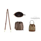 Dark Brown Adjustable 90-120cm Shoulder Strap+Liner Set