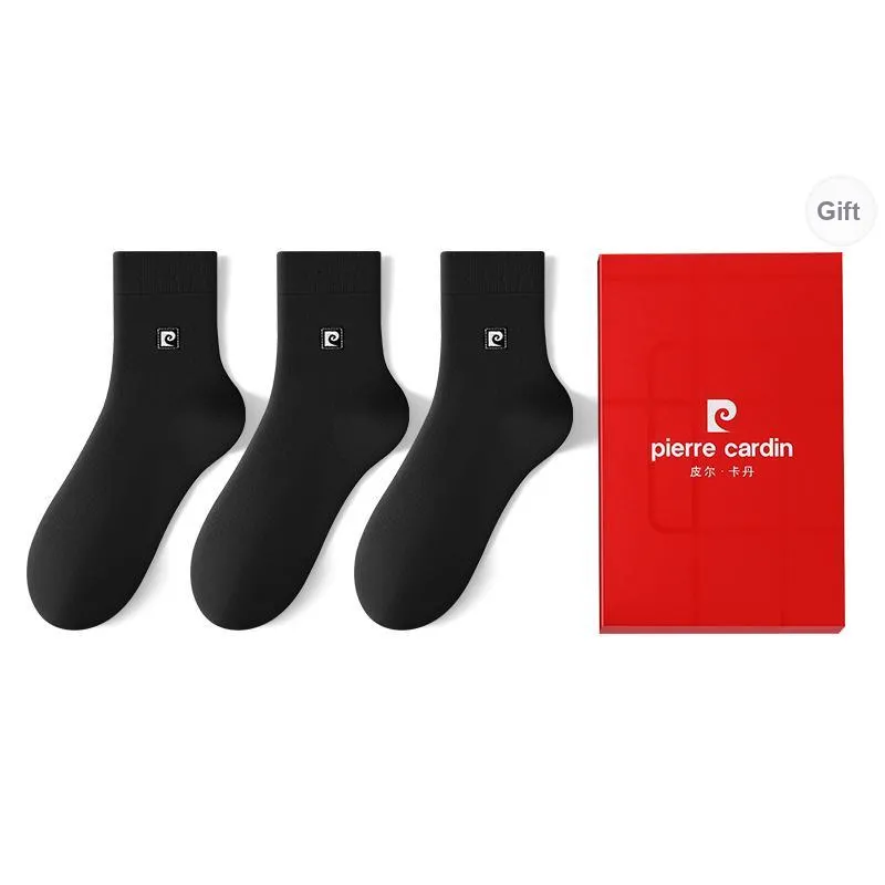 PIERRE CARDIN Mid Calf Socks Men's 3 Pack With Box Included-9