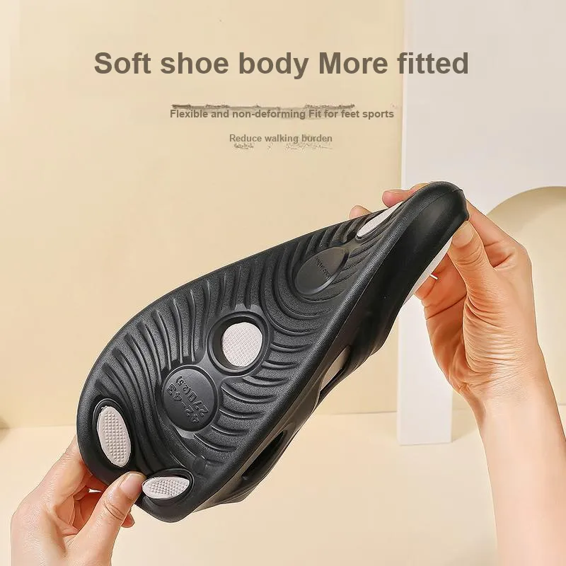 PAUL FRANK Home Slippers Black Platform Squashy And Bouncy Feeling Stripes Outdoor Slippers-28