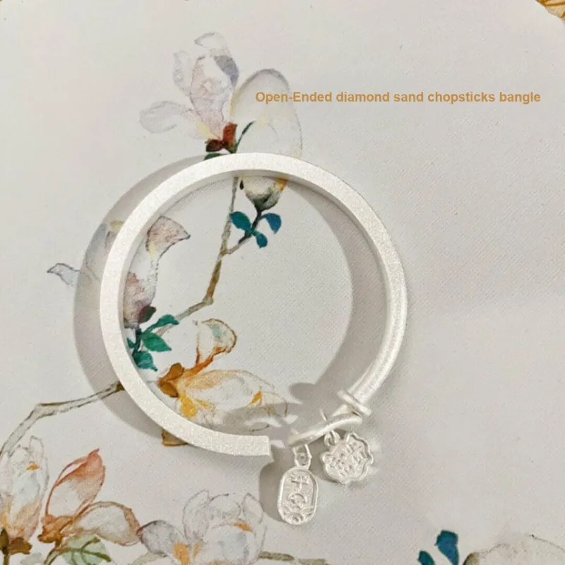LIUXIN 999 Fine Silver Bangles Women's-5