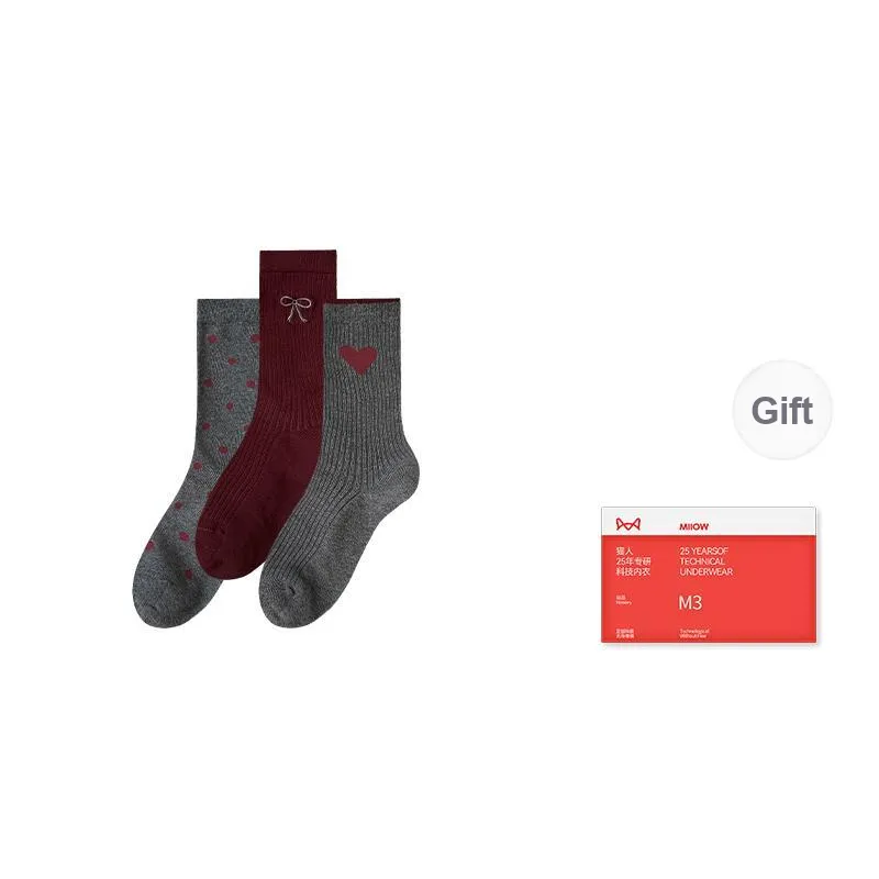 MIIOW Trend Party Series Mid-Calf Socks Women's Shopping Bag Combo Set-6