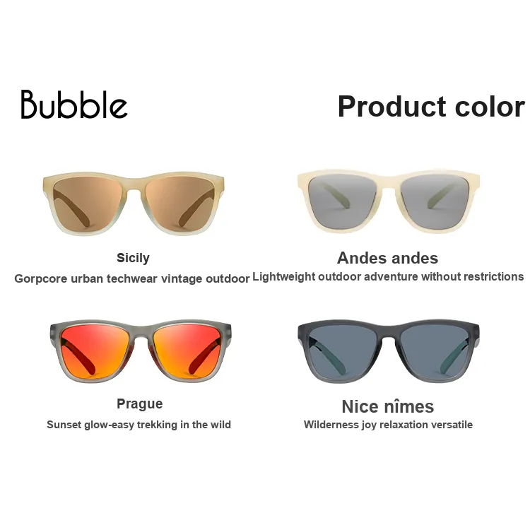 BUBBLE TR90 Square Sunglasses Unisex-4