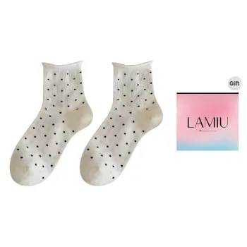 Lan Miao Mid Calf Socks Women's Shopping Bag Combo Set