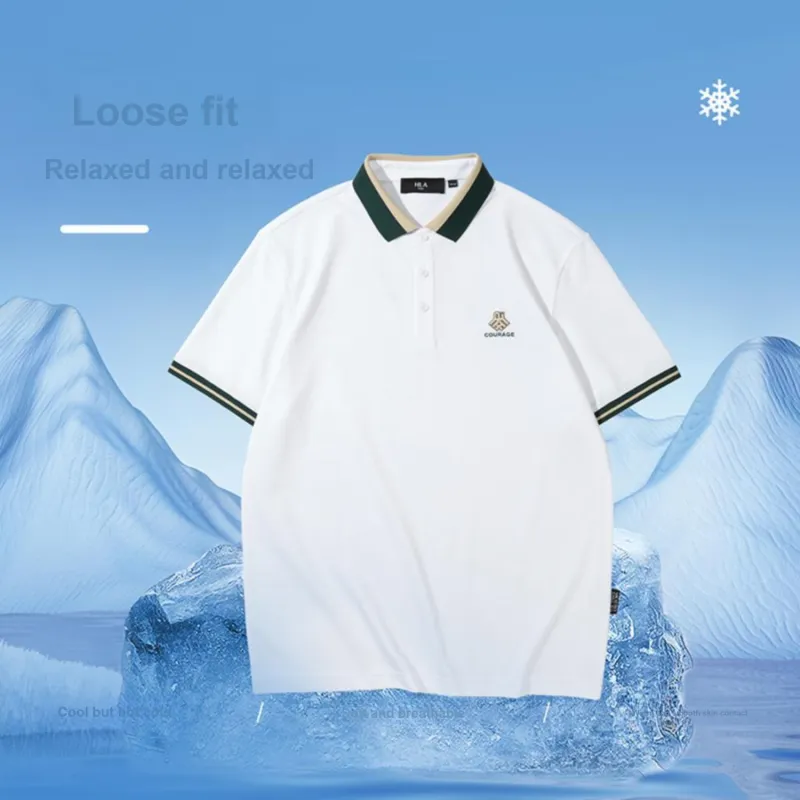 HLA Short Sleeve Polo Shirts Men-2
