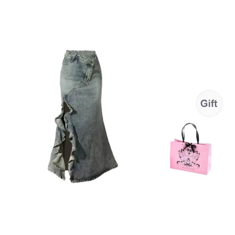 Spicy Gals Denim Long Skirt Women's-0