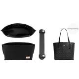 City33 Black with Silver Buckle Shoulder Strap Pad 20.5cm+Black Liner