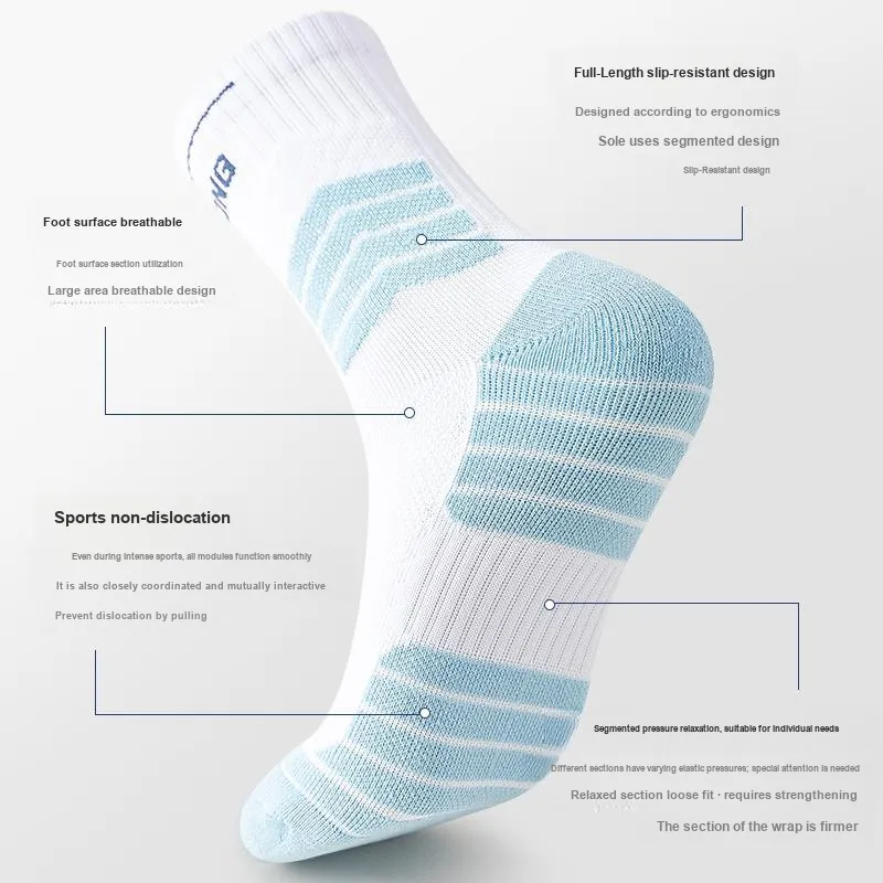 NANJIREN Basketball Socks Men's 3 Pack-3
