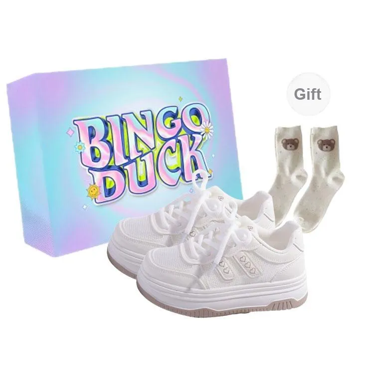 BINGO DUCK Skateboard Shoes Women's Ecru-6