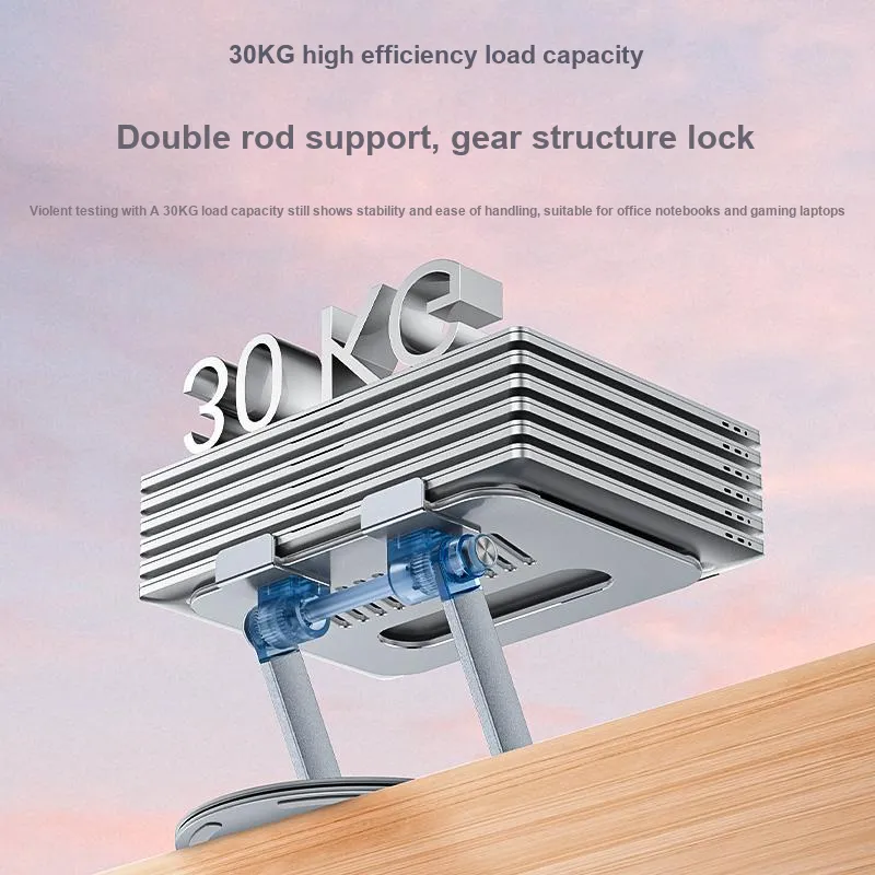 Yesido LP06 Collection Tablet Stand Laptop Rotating Portable Aluminum Alloy Adjustable Height Desktop Heat Dissipation-3