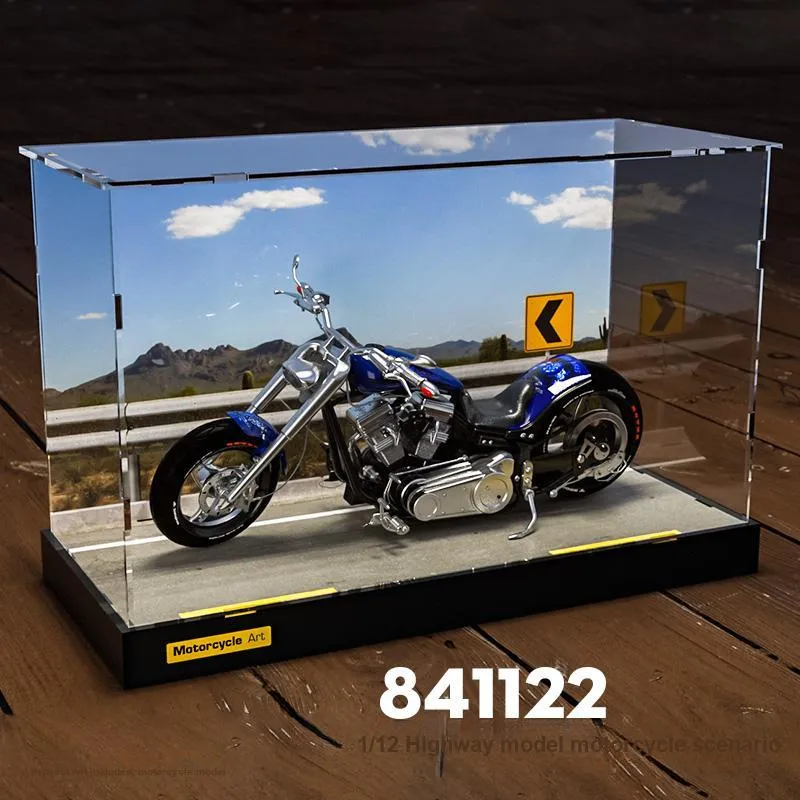 CARMCK 1 12 Motorcycle Hobby Model Shown Scenario Acrylic Base Acrylic Cover Kawasaki H2R Model Accessories-12