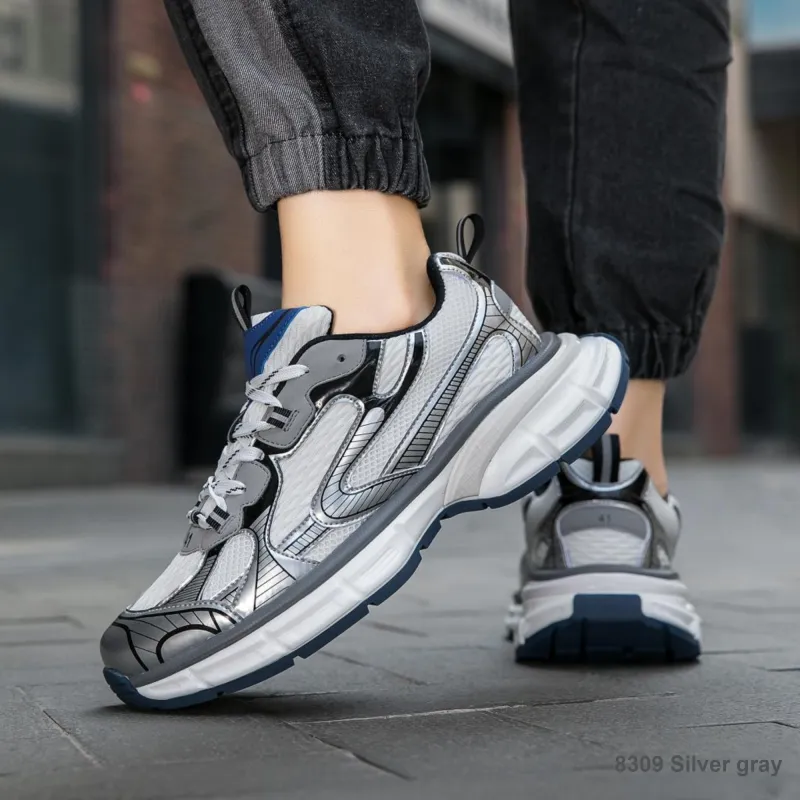 Jerden Smith Cushioning Support Abrasion Resistant Breathable Slip Resistant Low Top Chunky Sneakers Men's-14