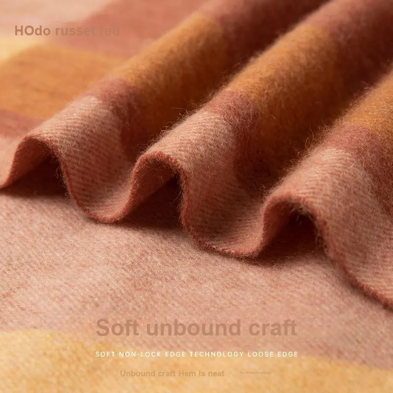 Red Bean 100% Cashmere Knit Scarves Women's-3