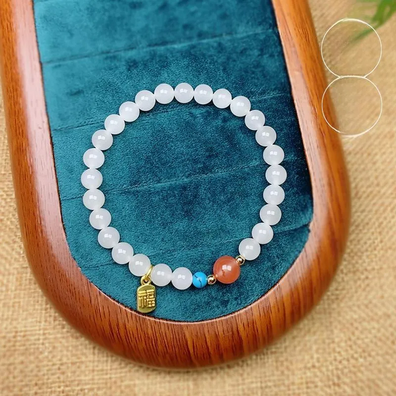 KUNYUYAO Hetian Jade Bracelets White Jade Unisex-2