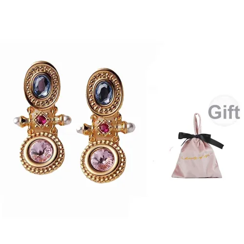 Wakfu Циркон Золотой Покрытый Медный Серьги-булавки из серебра 925 пробы Женские