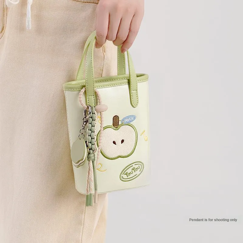 TOUTOU Synthetic Leather Handbag Regular Women's Matcha Green-6