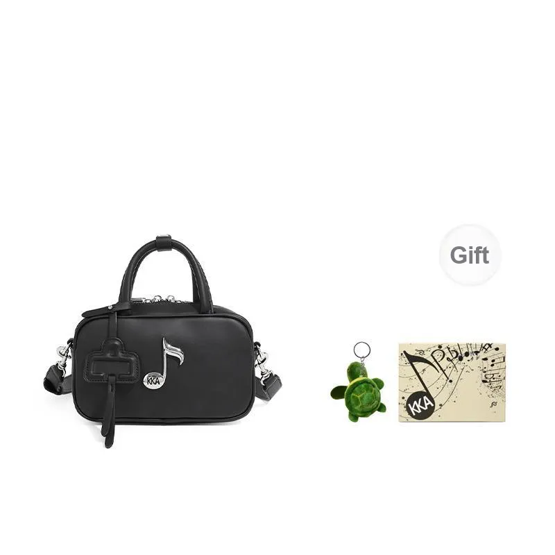 KKA PU Shoulder Bag, Crossbody Bag, Handbag Women's Silver/Black-5