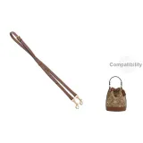 1.2cm-Width Litchi Grain Brown Adjustable