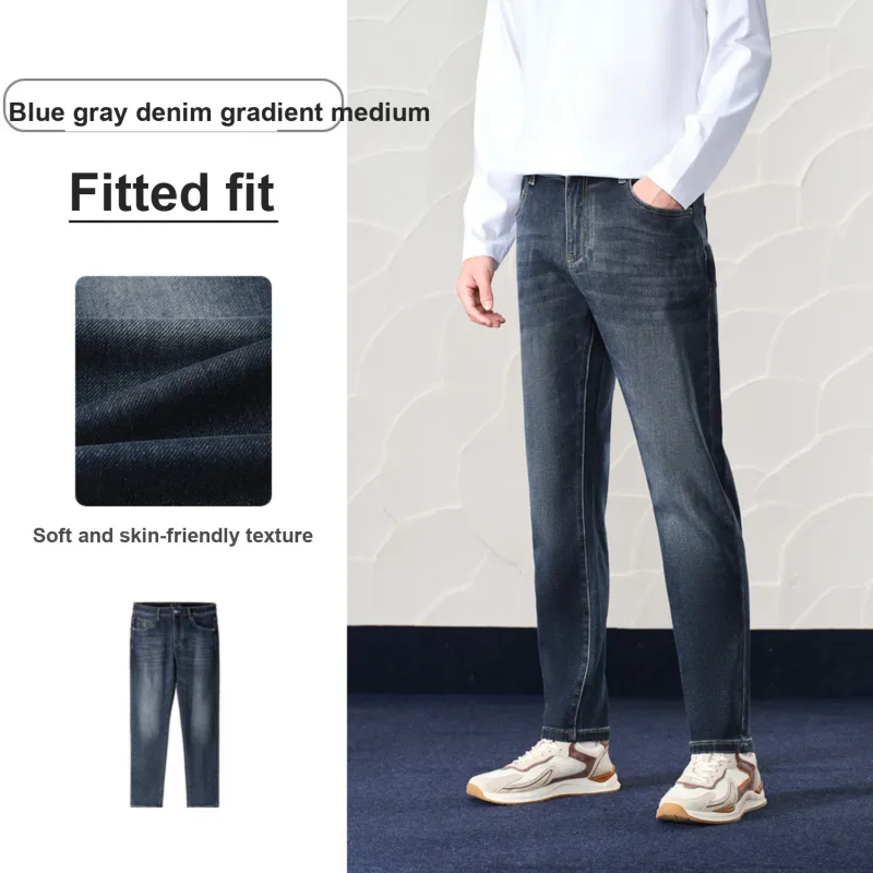 HLA Jeans Men Blue Gray Denim Gradient Medium 1D-3