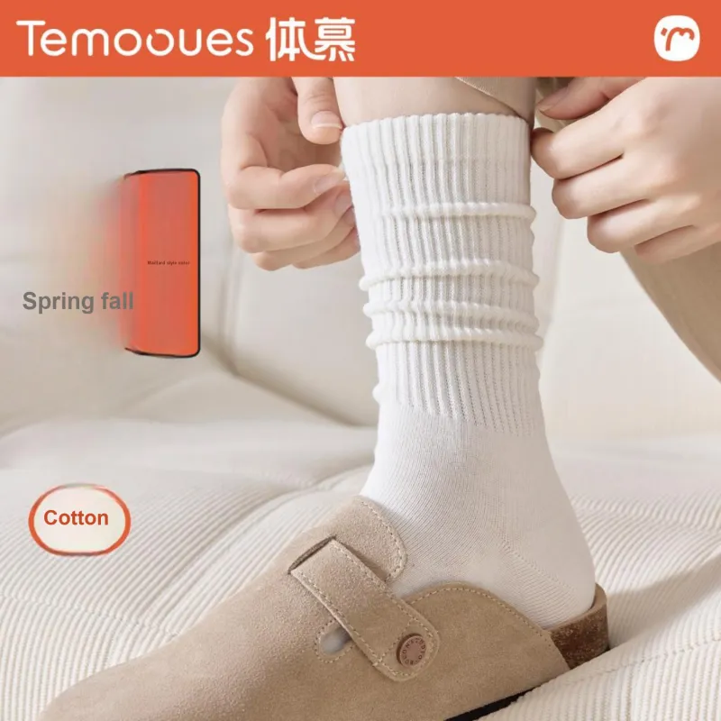 Temooues Mid Calf Socks Women's Combo Set-8