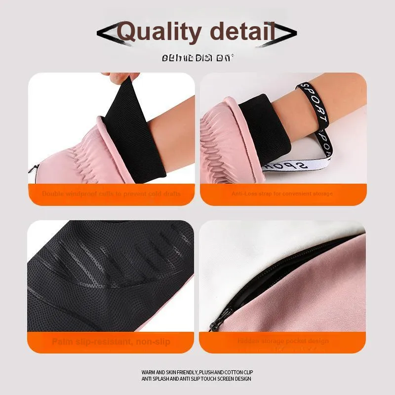 TANLU Ski Gloves Outdoor Fingerless Gloves Unisex-5