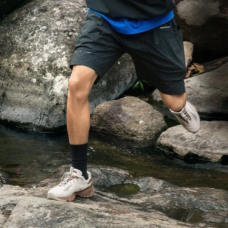 LiNing CF Hiking Pro Shock absorbing And Waterproof Low Top Casual Shoes Men's Gray Brown-7