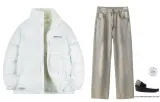 Set (White Cotton Top+Yellow Mud Jeans) (Includes Belt)