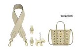 [Underarm One Shoulder]Ecru Wide Strap+Abrasion-Resistant Buckle (Includes Charm)