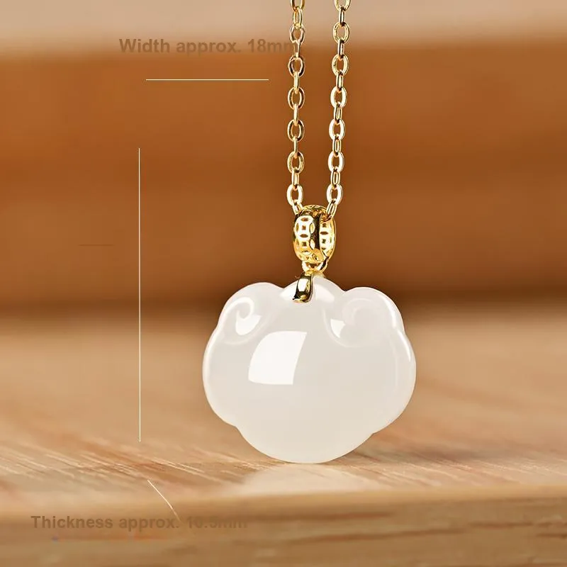 KUNYUYAO Hetian Jade Pendants White Jade Unisex-37