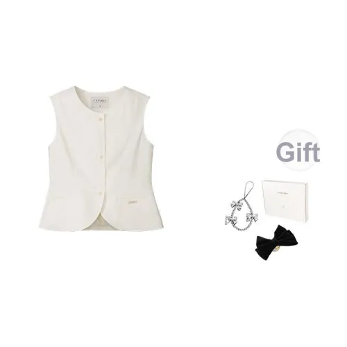 Fstudio Летний стиль "Старые деньги" Минималистский стиль Дышащая текстура Без рукавов Жилеты Майка Женская