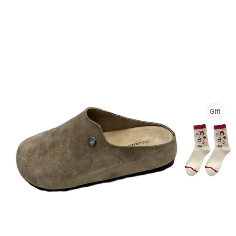 Shougu Rubber Sole Closed Toe Slippers Women's-4