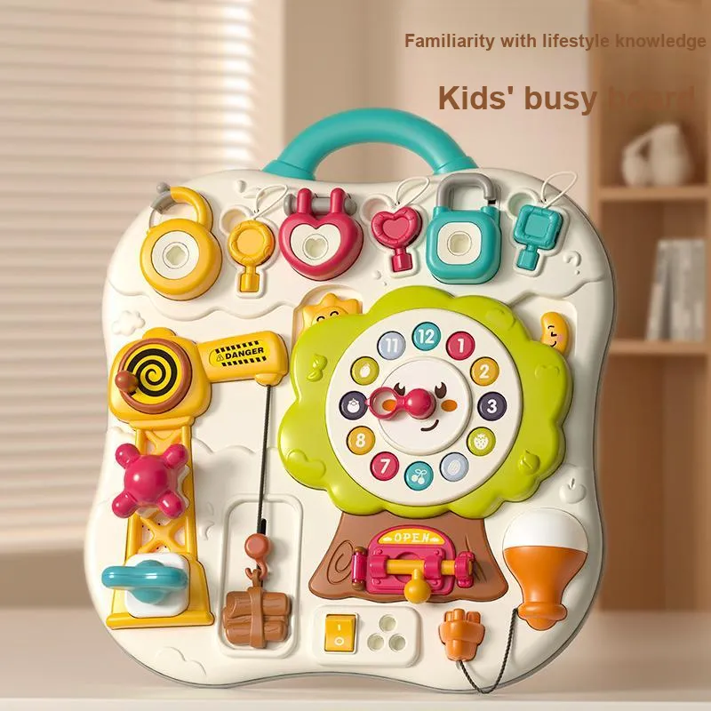 Valley Rain Монтессори Материалы Занывая Доска для Малышей 1-3 Года с Замком Развивающие Игрушки